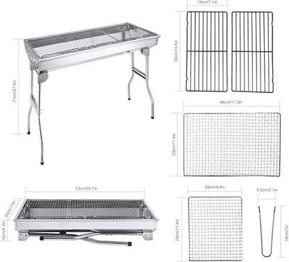 Compact Folding BBQ Charcoal Grill Set