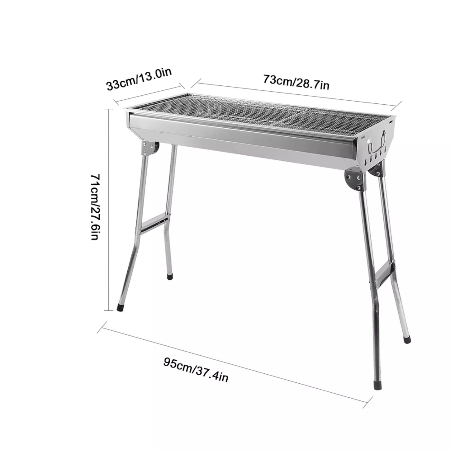 Compact Folding BBQ Charcoal Grill Set