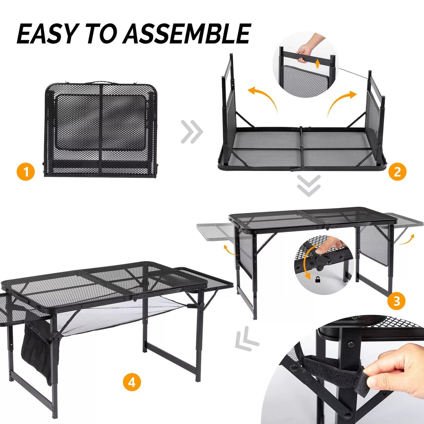 Compact Collapsible Outdoor BBQ Table
