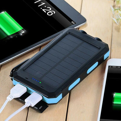 Portable Solar Charger Fast Dual USB Power Bank