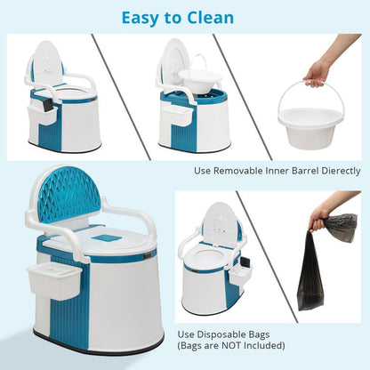 Portable Toilet for Camping - Easy Use for Adults