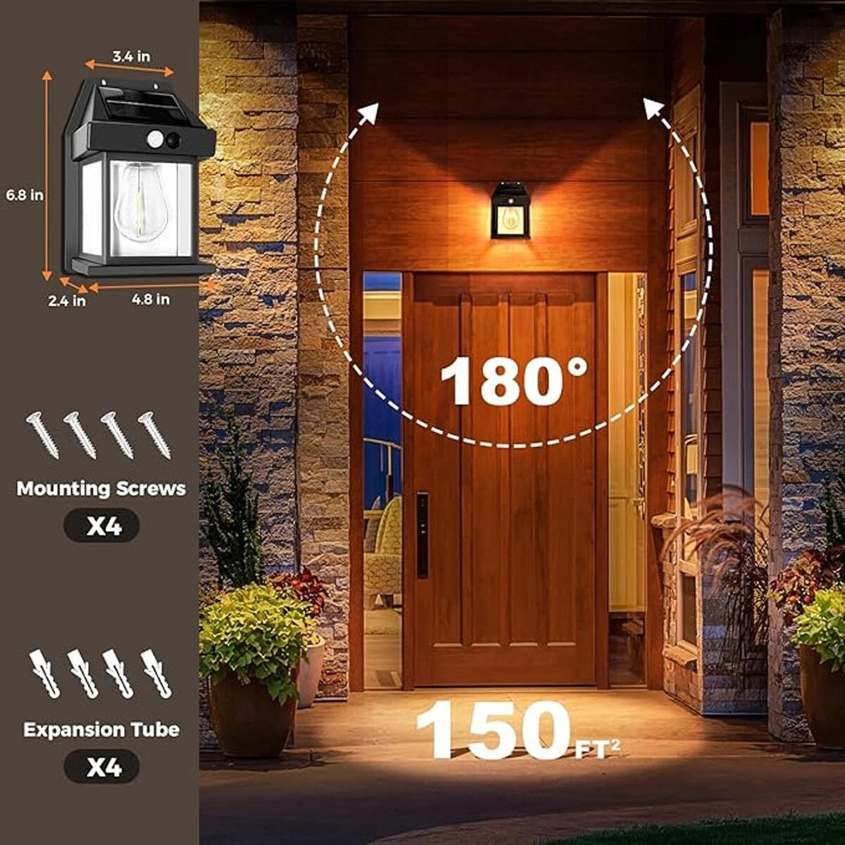 Motion Sensor Exterior Wall Lamps