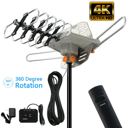 Long Range HD Outdoor TV Antenna | 360° Signal Reception