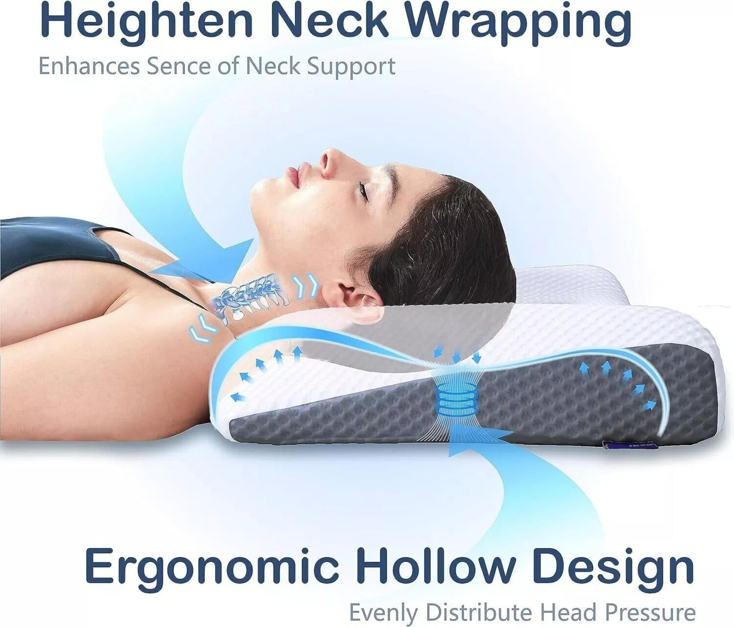 Contour Pillow for Neck Support Relief