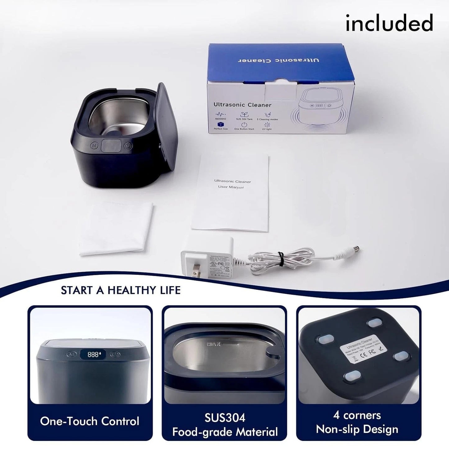 Professional Jewelry Cleaning Ultrasonic Device