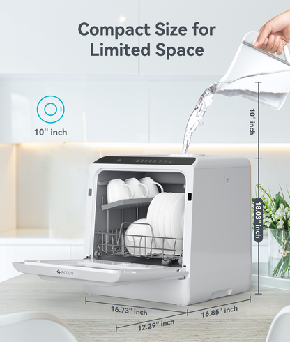 Compact Space Saving Tabletop Dishwasher
