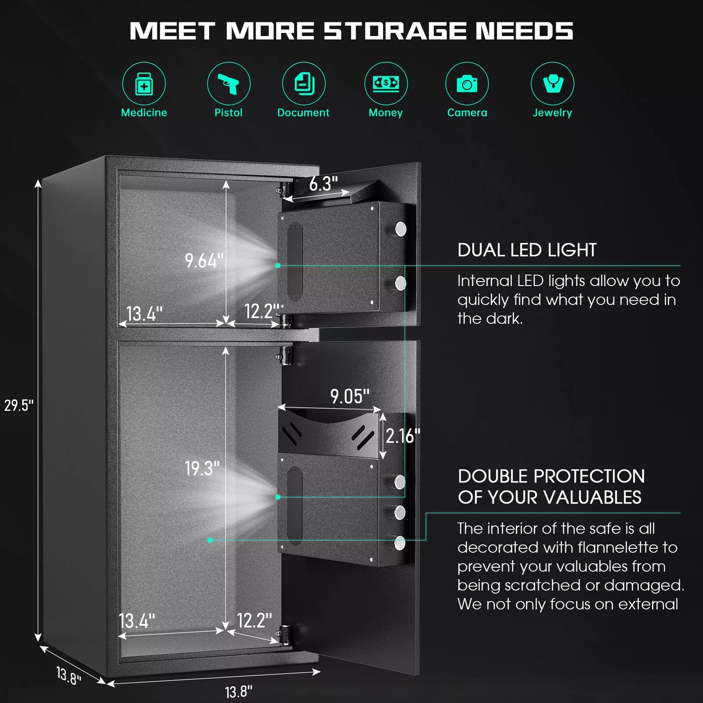 Extra Large Protective Security Safe Box