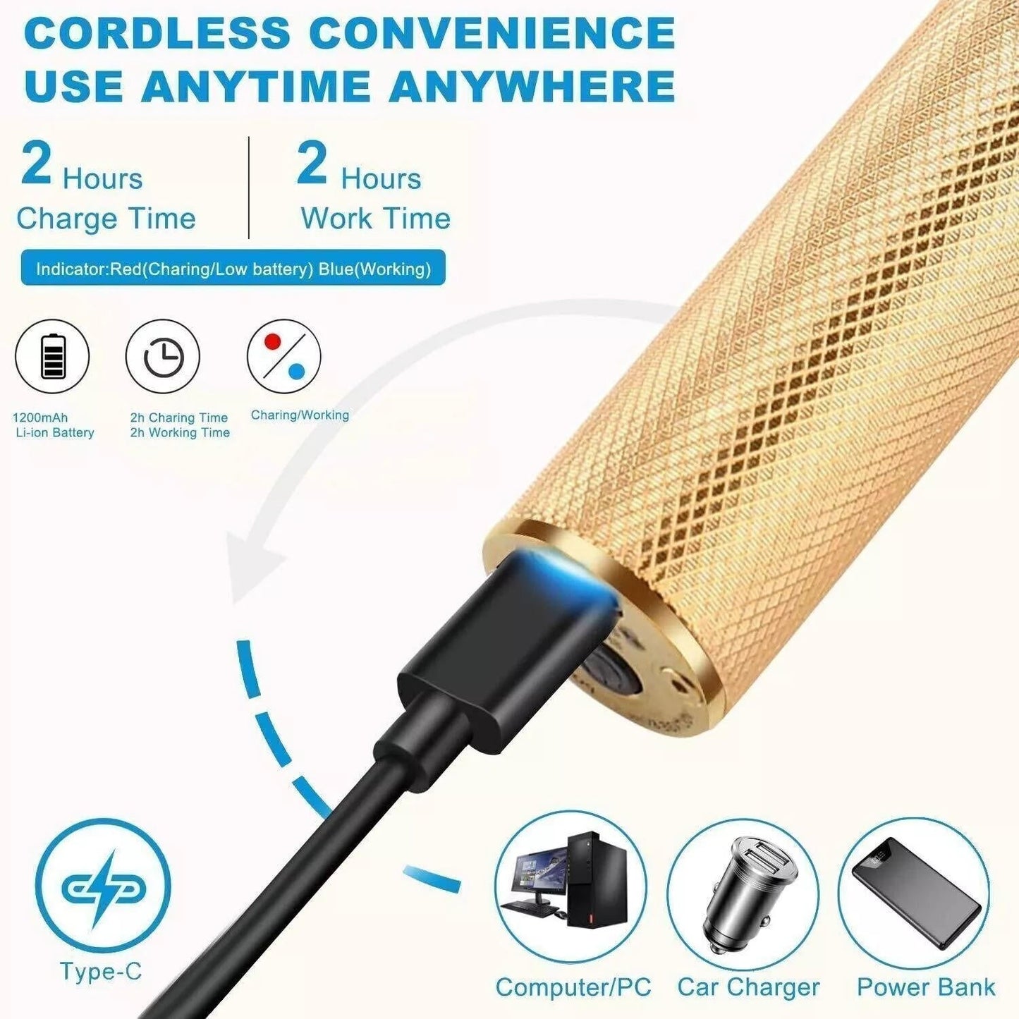 Wireless Rechargeable Hair Clipper