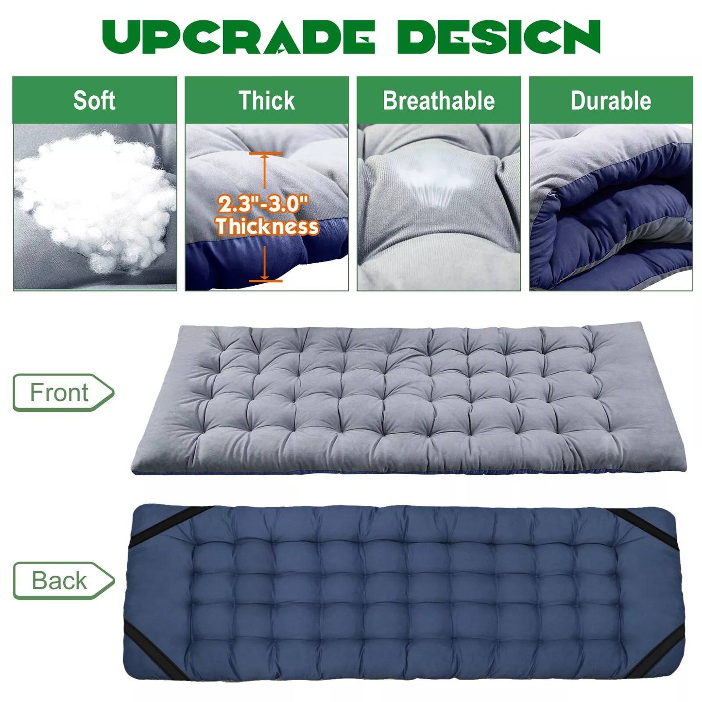 Portable Collapsible Camp Bed with Soft Mattress
