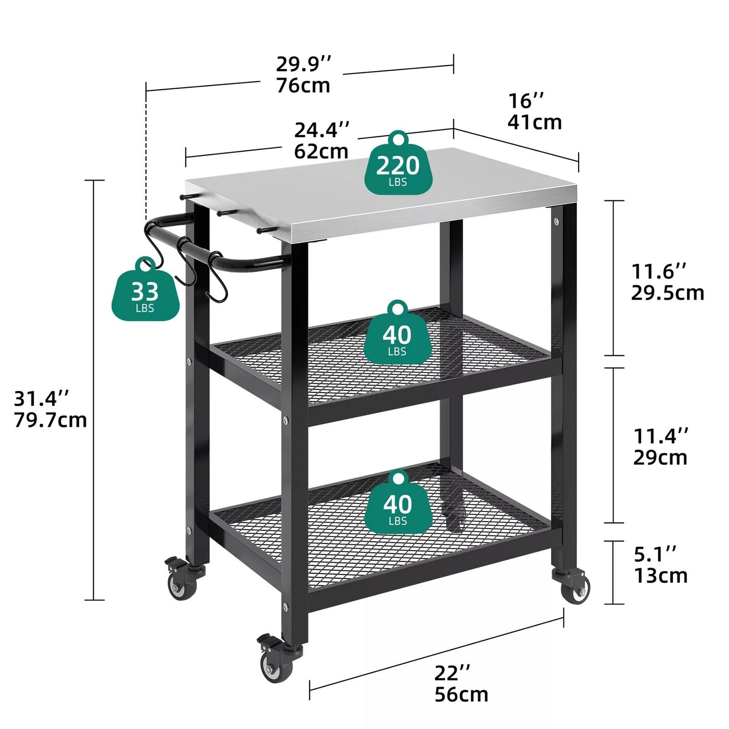 Mobile Kitchen Island Cart