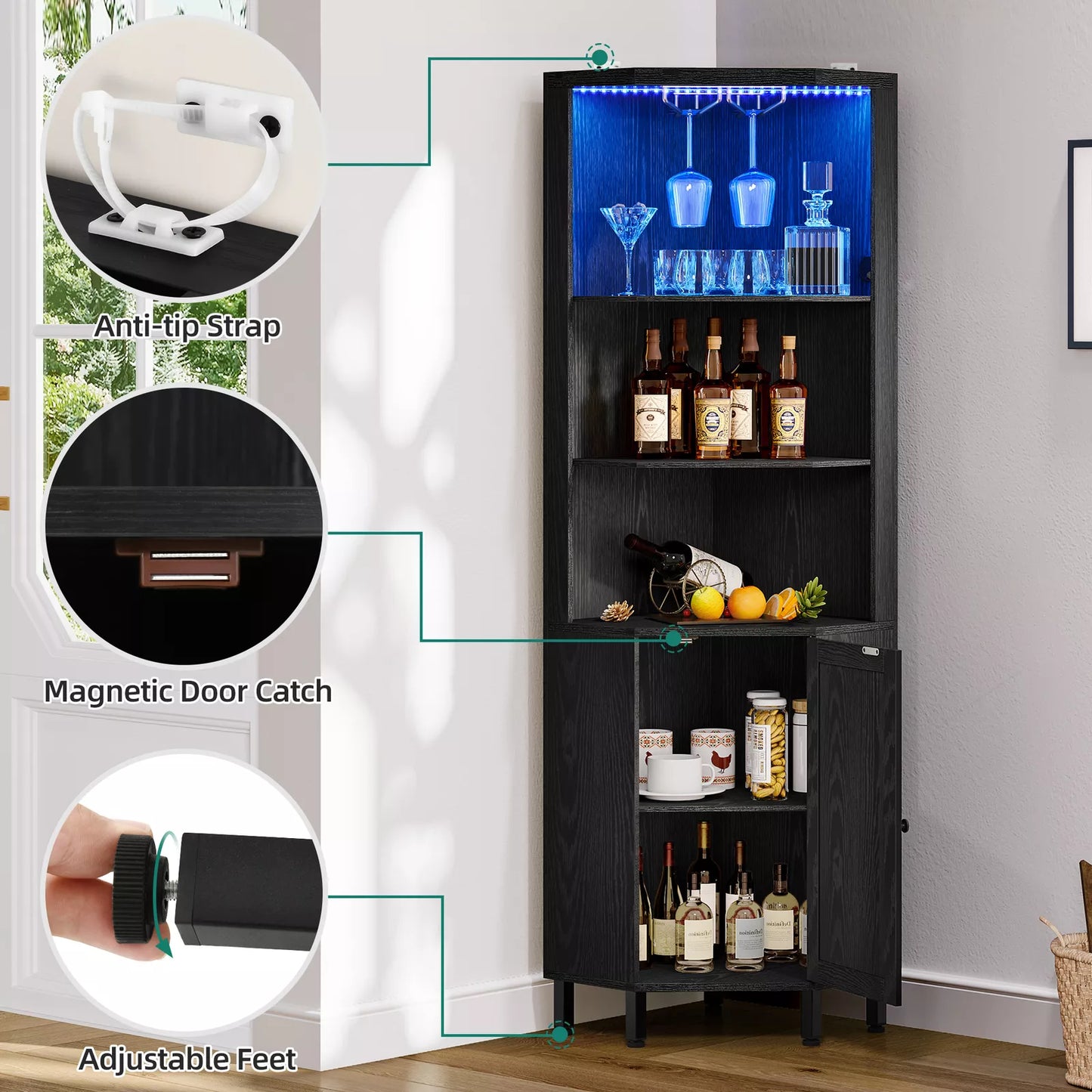 Space Saving Home Bar Cabinet