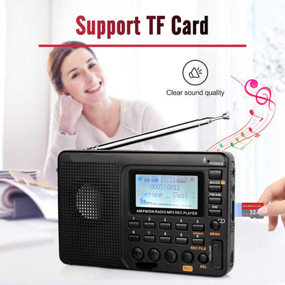Compact Portable AM FM Radio Speaker
