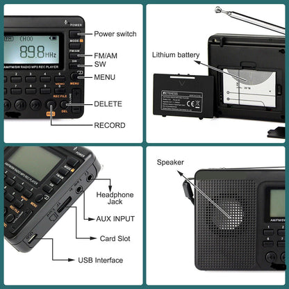 Compact Portable AM FM Radio Speaker