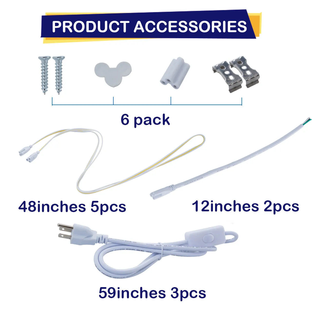 Bright 4FT 6 Pack Commercial LED Lighting