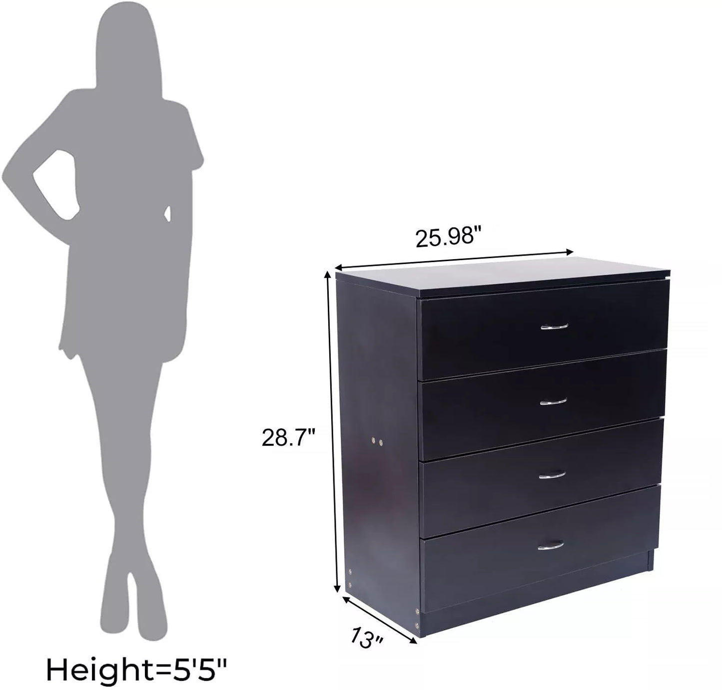 Wooden Bedroom Storage Dresser