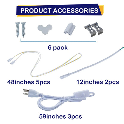 Bright 4FT 6 Pack LED Office Lighting
