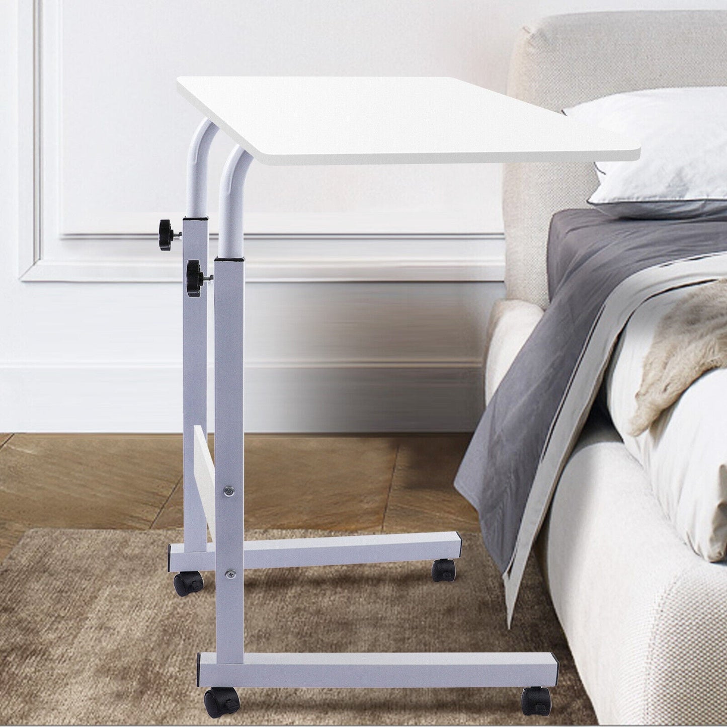 Space Saving Rolling Bedside Laptop Desk Table