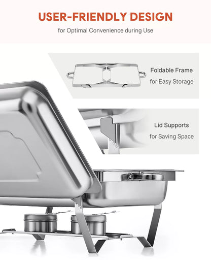 Large 6 Piece Chafing Dish Set