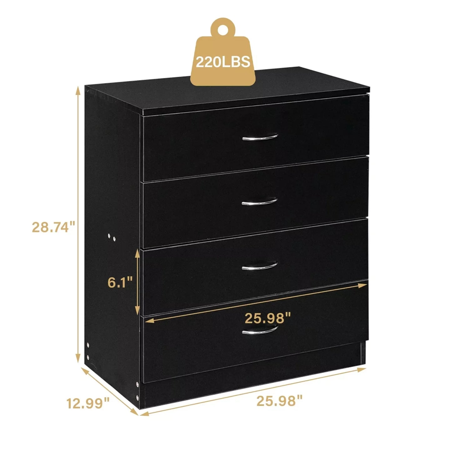 Wooden Bedroom Storage Dresser