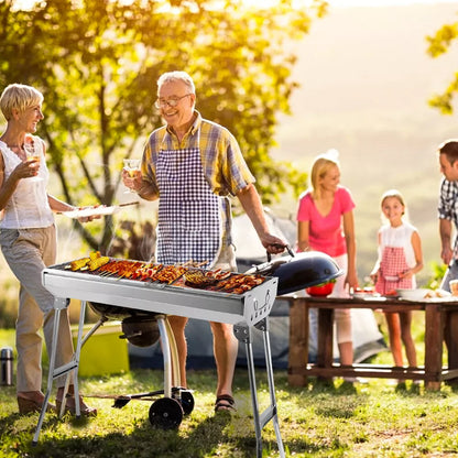 Compact Folding BBQ Charcoal Grill Set