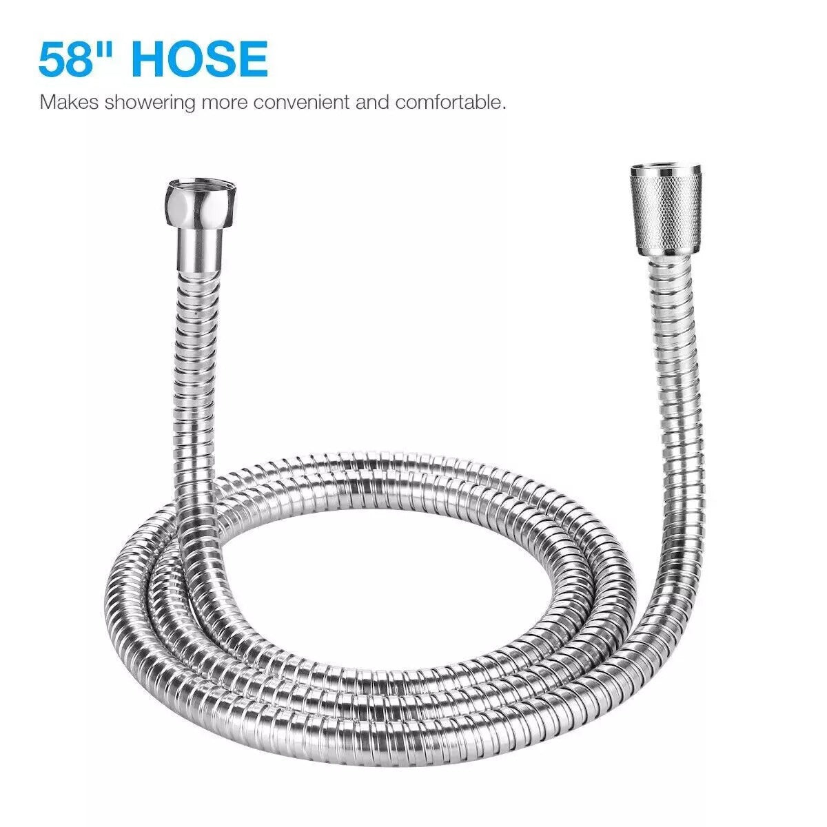 Powerful Shower Head with Long 5ft Hose