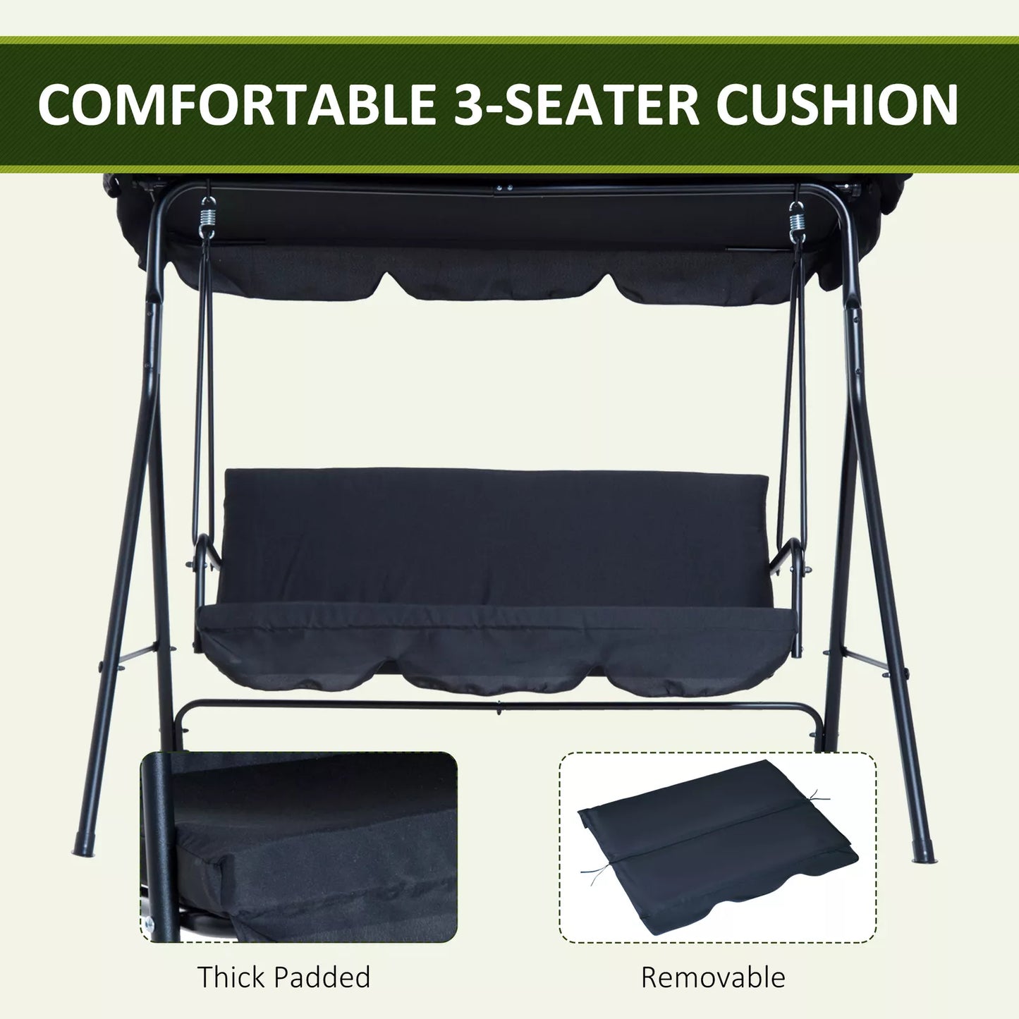Comfortable Patio Swing With Frame