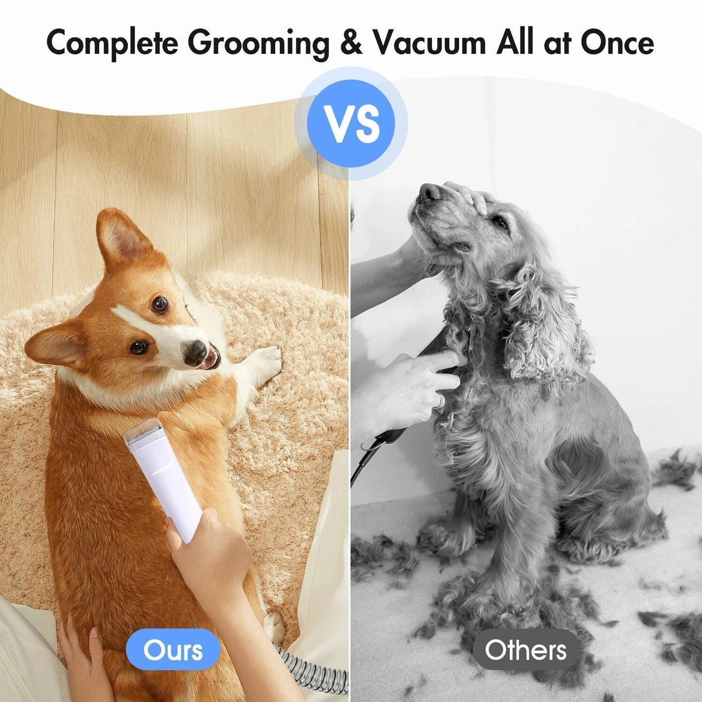 Pet Grooming Tool Set With Suction