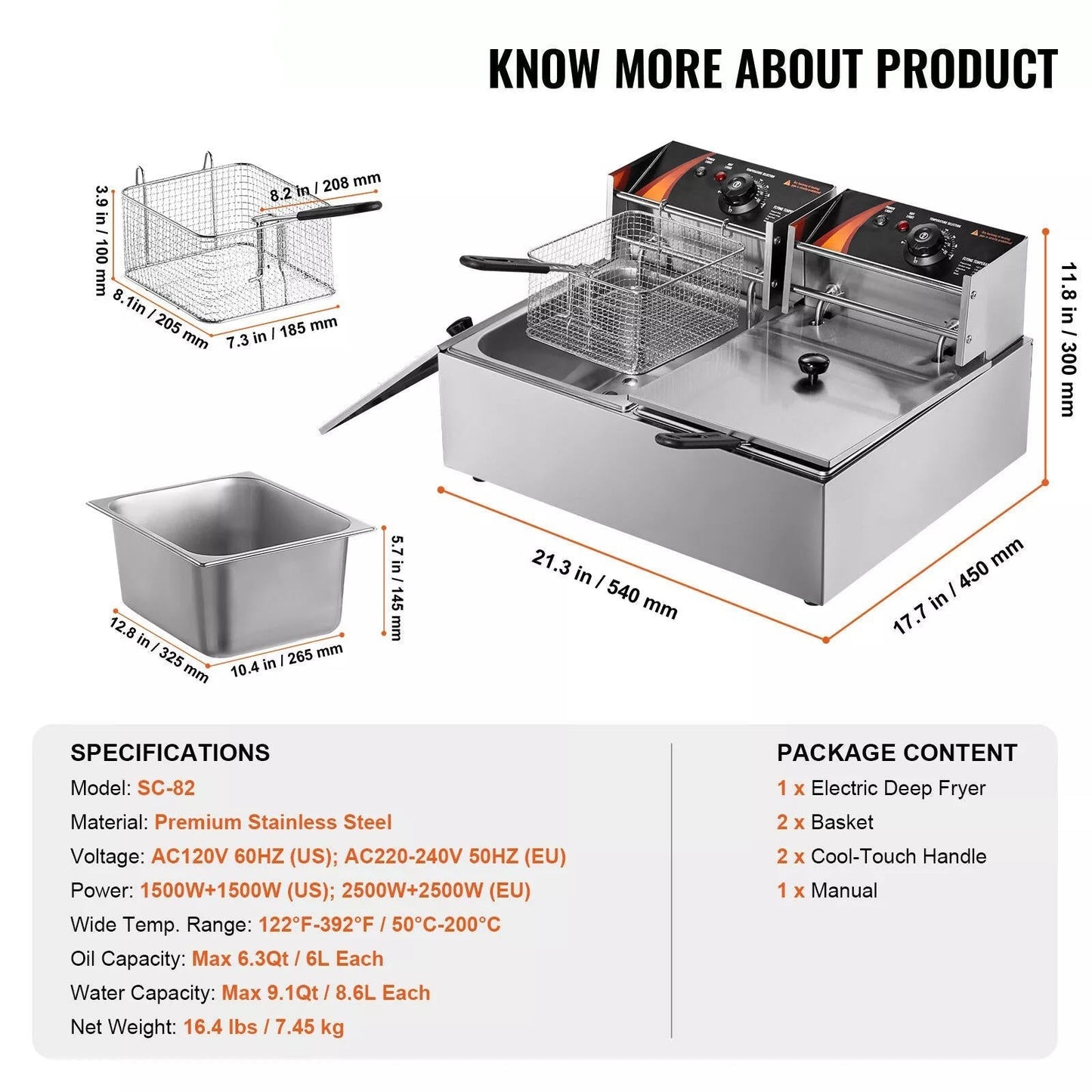 Large Capacity Electric Deep Fat Fryer