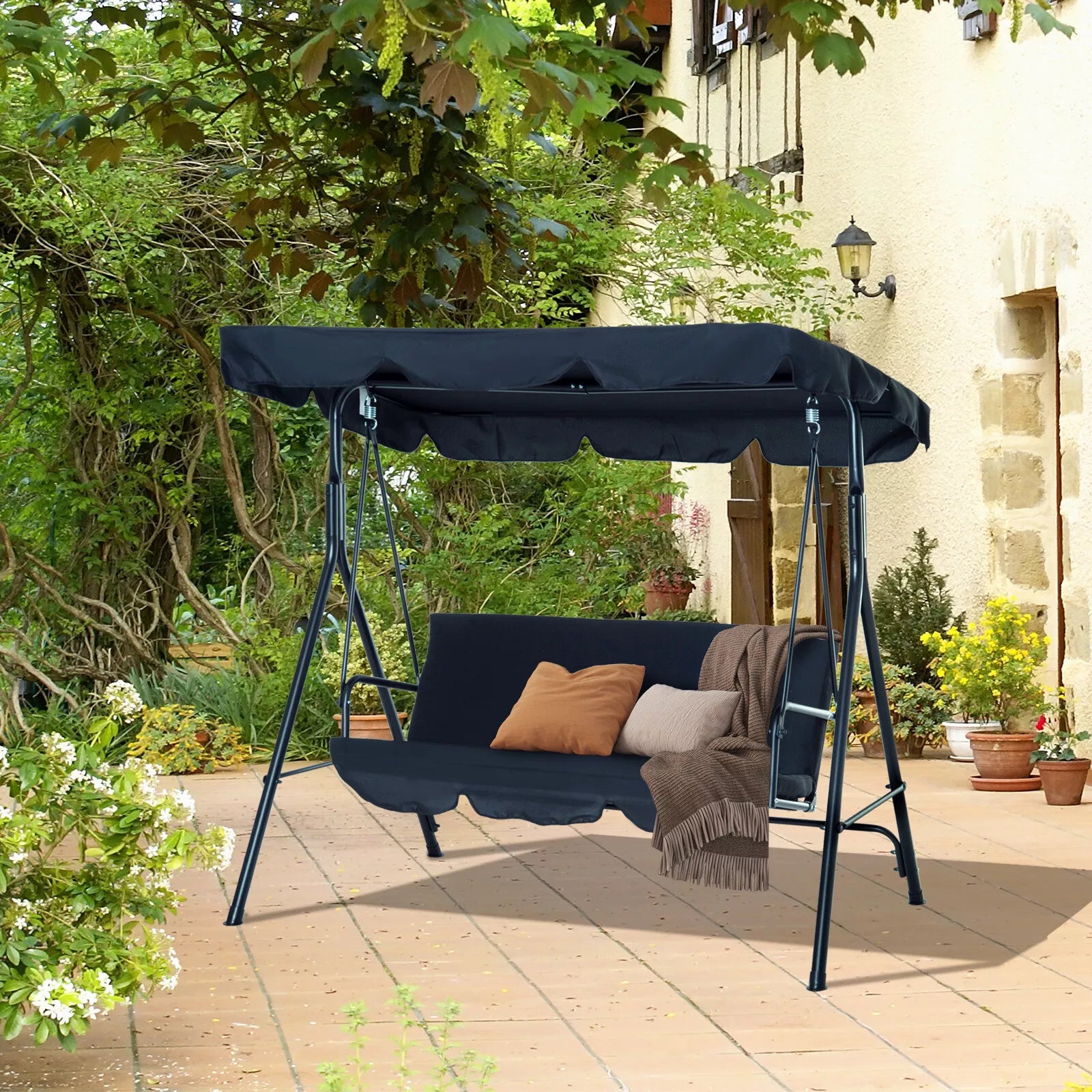 Comfortable Patio Swing With Frame - Halri