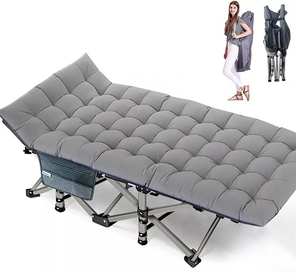 Portable Collapsible Camp Bed with Soft Mattress