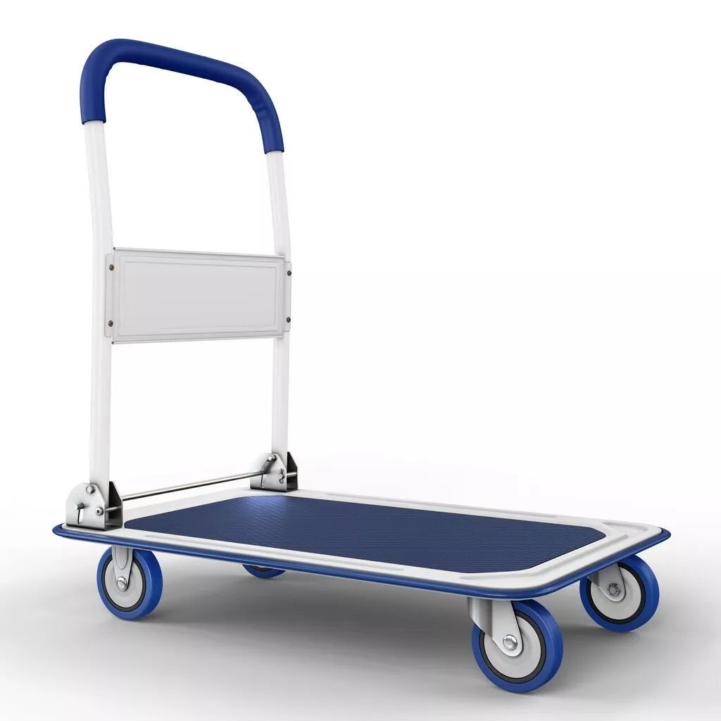 Portable Folding Utility Cart With Heavy Duty Wheels - Halri