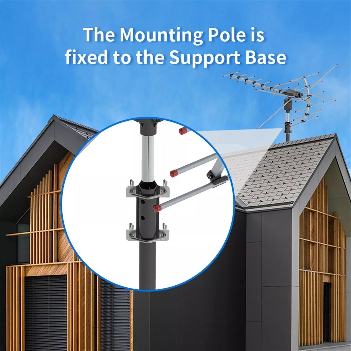 Long Range Digital Outdoor TV Antenna for Free Channels