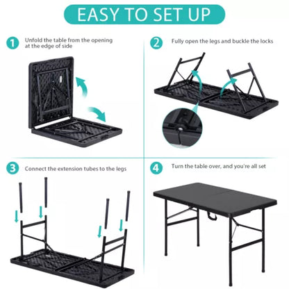 Compact 4FT Portable Party Table