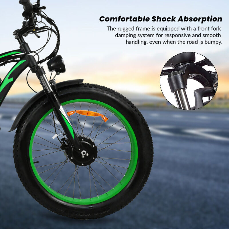 Powerful Adult Electric Bicycle 1500W Fat Tire Ebike 48V
