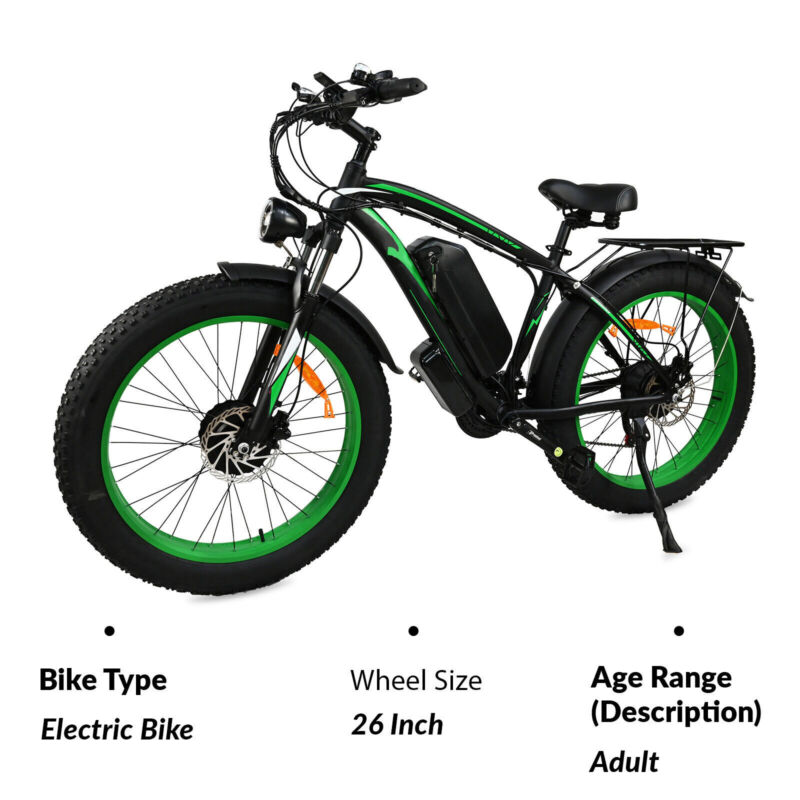 Powerful Adult Electric Bicycle 1500W Fat Tire Ebike 48V
