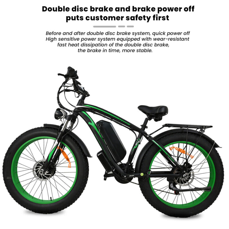 Powerful Adult Electric Bicycle 1500W Fat Tire Ebike 48V