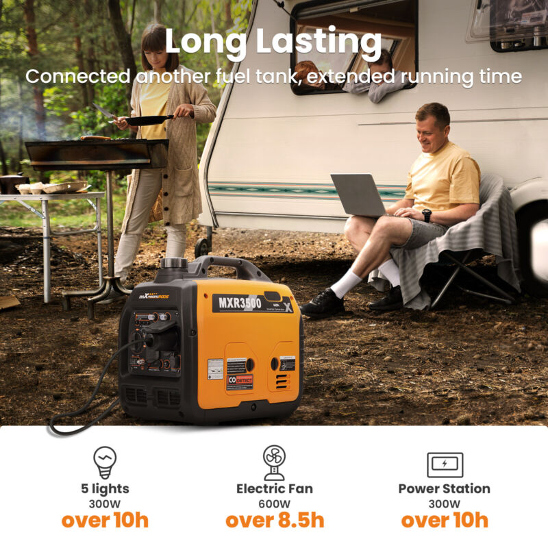 Quiet 3500W Portable Home Backup Power Generator