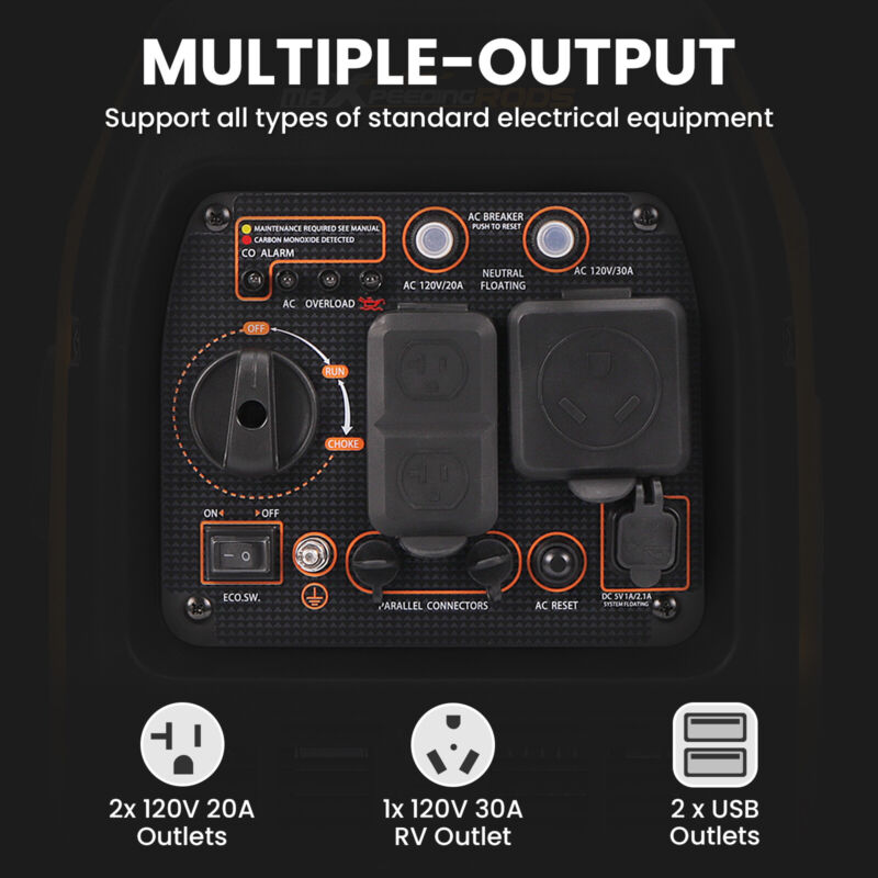 Quiet 3500W Portable Home Backup Power Generator