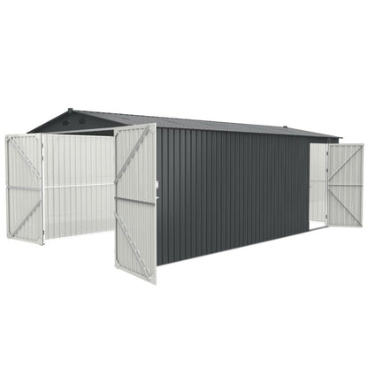 Durable Metal Outdoor Storage Shed 20x10 Feet Large Garage