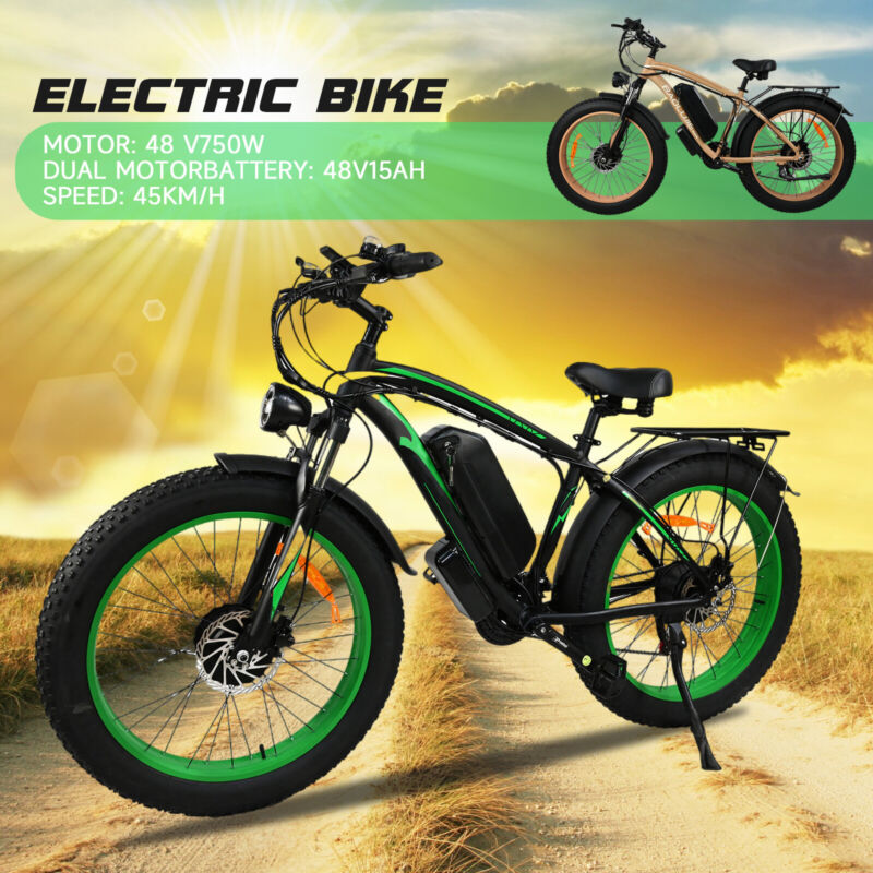 Powerful Adult Electric Bicycle 1500W Fat Tire Ebike 48V