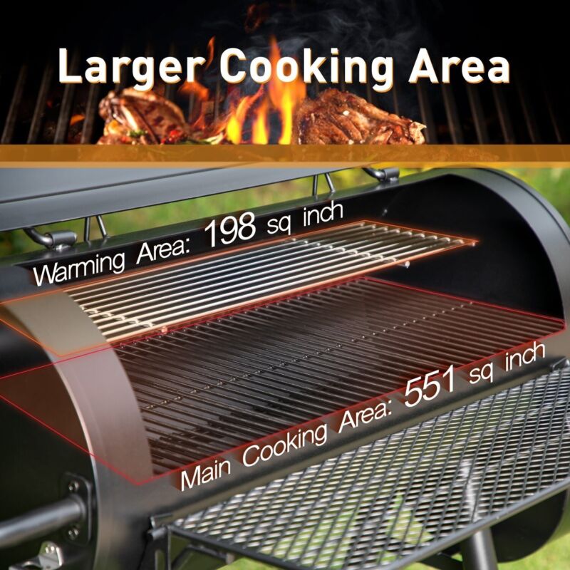 Big Steel BBQ Smoker Grill Outdoor Heavy Duty