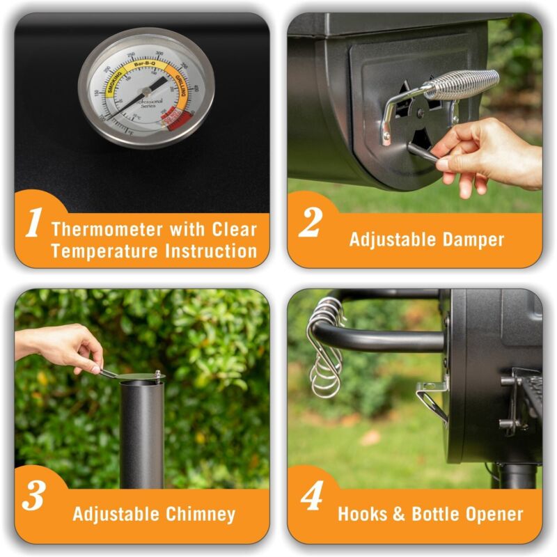 Big Steel BBQ Smoker Grill Outdoor Heavy Duty