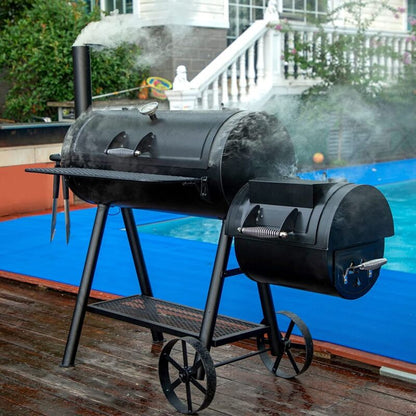 Big Steel BBQ Smoker Grill Outdoor Heavy Duty