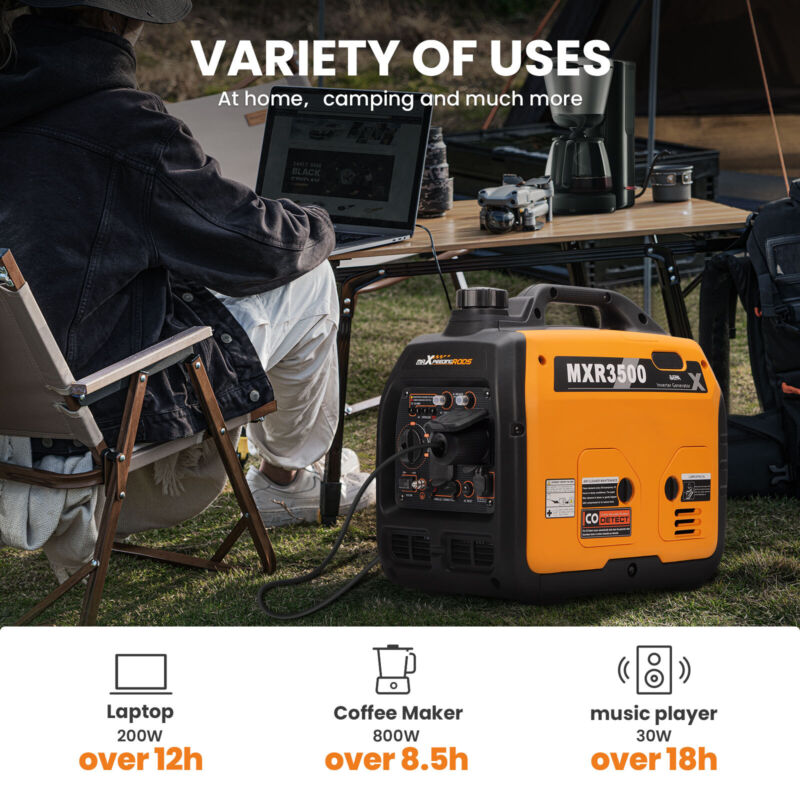 Quiet 3500W Portable Home Backup Power Generator
