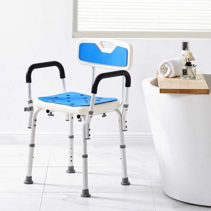 Comfortable Shower Seat – Stable Bath Chair with Grip Feet - Halri