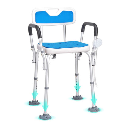 Comfortable Shower Seat – Stable Bath Chair with Grip Feet