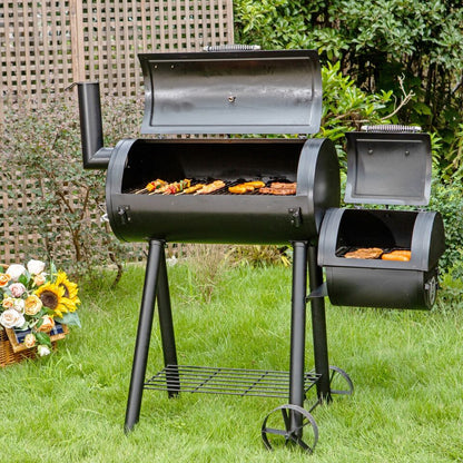 Large Charcoal BBQ Grill with Smoker Box