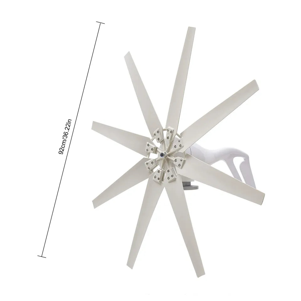 Quiet Home Wind Power Generator 8 Blade Turbine System