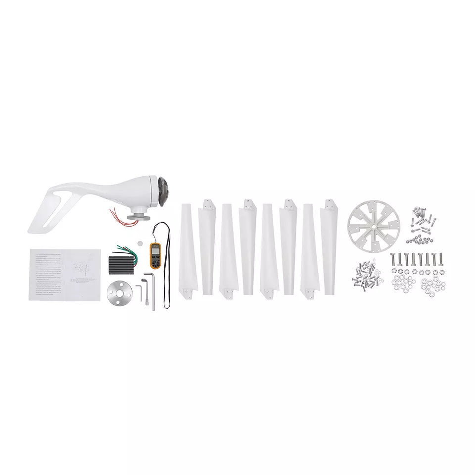Quiet Home Wind Power Generator 8 Blade Turbine System