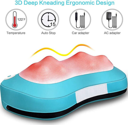 Relaxing Heat Massage Pillow for Neck and Back Pain